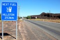 Road sign in outback Cobar Australia Royalty Free Stock Photo