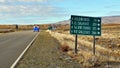 Road sign in pampa