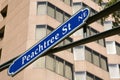 Road sign for Peachtree St Royalty Free Stock Photo