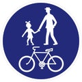 Road sign, pedestrian and bicyclist road sign pedestrian and bicyclist Royalty Free Stock Photo