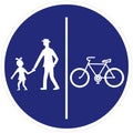 Road sign, pedestrian and bicyclist road sign pedestrian and bicyclist Royalty Free Stock Photo