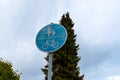 road sign pedestrians and cyclists, Germany Royalty Free Stock Photo