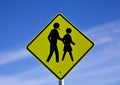 Road sign people crossing Royalty Free Stock Photo