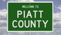 Road sign for Piatt County Royalty Free Stock Photo