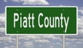 Road sign for Piatt County Royalty Free Stock Photo