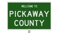 Road sign for Pickaway County Royalty Free Stock Photo