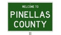 Road sign for Pinellas County Royalty Free Stock Photo