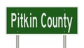 Road sign for Pitkin County Royalty Free Stock Photo