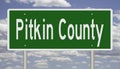 Road sign for Pitkin County Royalty Free Stock Photo