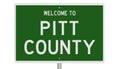 Road sign for Pitt County
