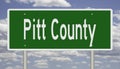 Road sign for Pitt County