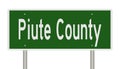 Road sign for Piute County Royalty Free Stock Photo