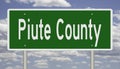 Road sign for Piute County Royalty Free Stock Photo