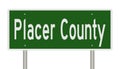 Road sign for Placer County