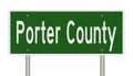 Road sign for Porter County Royalty Free Stock Photo