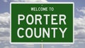 Road sign for Porter County Royalty Free Stock Photo