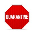 Road sign quarantine Royalty Free Stock Photo