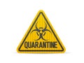 Road sign quarantine Royalty Free Stock Photo
