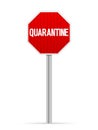 Road sign quarantine Royalty Free Stock Photo