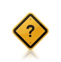 Road Sign with QUESTION MARK Royalty Free Stock Photo