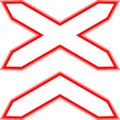 The road sign represents a multi track railway.