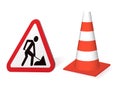 Road sign road repair.