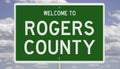 Road sign for Rogers County