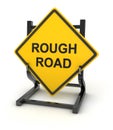 Road sign - rough road Royalty Free Stock Photo