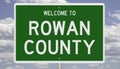 Road sign for Rowan County