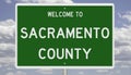 Road sign for Sacramento County