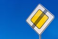 Road sign of safety on roads Royalty Free Stock Photo