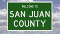 Road sign for San Juan County