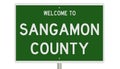 Road sign for Sangamon County Royalty Free Stock Photo
