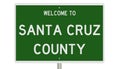 Road sign for Santa Cruz County