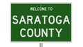 Road sign for Saratoga County