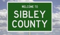 Road sign for Sibley County