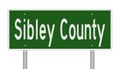 Road sign for Sibley County