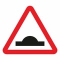 Road sign, slow down, retarder on way, vector sign Royalty Free Stock Photo