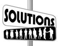 Road sign solutions Royalty Free Stock Photo