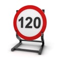 Road sign - speed limit 120