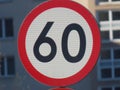 Road sign speed limit