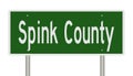 Road sign for Spink County Royalty Free Stock Photo
