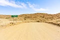 Road sign for Spreetshoogte Pass in Namibia Royalty Free Stock Photo