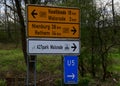 Road Sign in Spring in the Town Walsrode, Lower Saxony Royalty Free Stock Photo