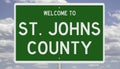 Road sign for St. Johns County