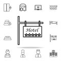 road sign 5 star hotel icon. hotel icons universal set for web and mobile Royalty Free Stock Photo