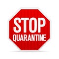 Road sign stop quarantine Royalty Free Stock Photo
