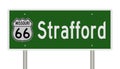 Road sign for Strafford Missouri on Route 66 Royalty Free Stock Photo