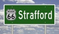 Road sign for Strafford Missouri on Route 66 Royalty Free Stock Photo