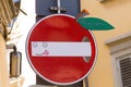 Road sign, street art